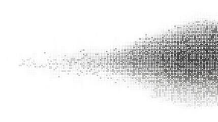 Digital technology background. Digital data dots gray pattern pixel background.Geometric abstract background with simple circular elements. Creative idea for medical, technology, or science design. I