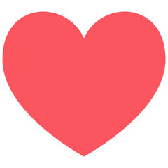 Wall Mural - Red heart icon vector isolated on white background.