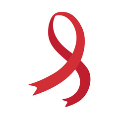 Wall Mural - aids day ribbon red