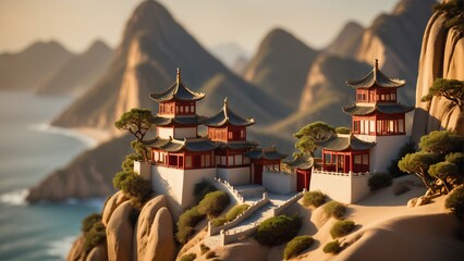 Wall Mural - Chinese classical style miniature landscape