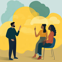Wall Mural - Elevating Voices: Encouraging Authentic Expression in Workplace Mental Health