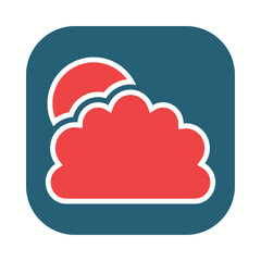 Weather App Glyph Two Color Icon Design