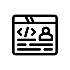 web programming line icon