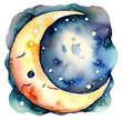 Bajkowy księżyc ilustracja