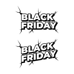 Wall Mural - Black friday shop offers word text icon label design vector