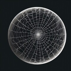spider web with dew drops