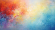 Gentle Brushstrokes Of Pastel Colours Blend On A Canvas Creating A Soft, Soothing Abstract Art.
