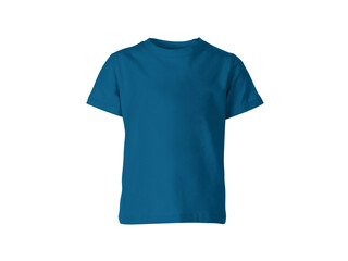 Wall Mural - the isolated blue antique sapphire colour blank fashion tee front mockup template