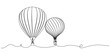 hot air balloon line art