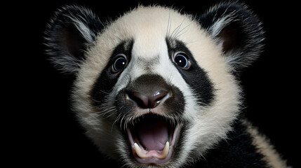 Poster - close up of a panda HD 8K wallpaper Stock Photographic Image 