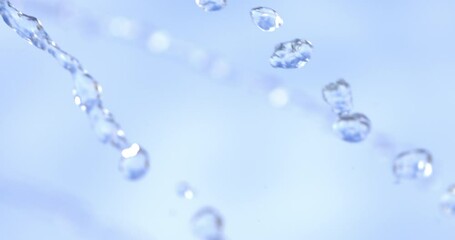 Wall Mural - slow motion macro of floating micro particles molecules in liquid are analyzed with microscope by ch