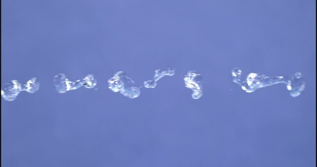 Wall Mural - slow motion macro of floating micro particles molecules in liquid are analyzed with microscope by ch