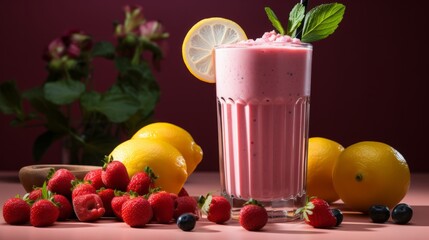 Wall Mural - strawberry smoothie