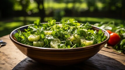 Wall Mural - fresh salad in a bowl