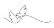 line art of dove in a continuous line.