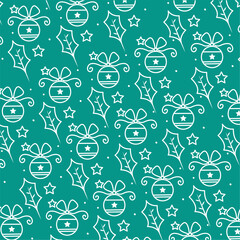 Poster - Christmas pattern background Gift wrapping paper Vector