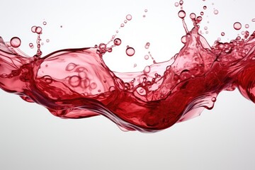 Wall Mural - red liquid  splashes on white background