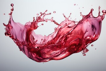 Poster - Abstract red drops  splashes on white background.