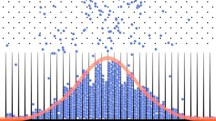 normal distribution gauss bell curve 3d illustration. Can be used to represent statistics and probability theory, financial anticipation or economy data