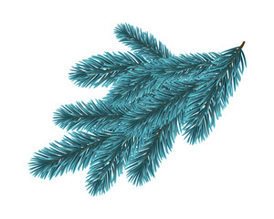 Sticker - Blue Christmas Fir Branch