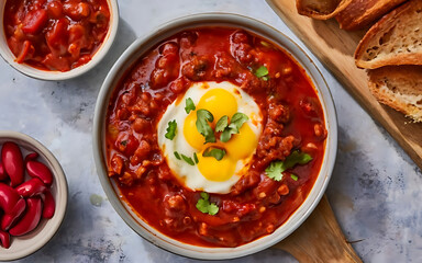 Wall Mural - Capture the essence of Texas Chili in a mouthwatering food photography shot Generative AI