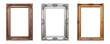 © Mr. Stocker - Set of vertical golden frame, cut out - stock png.