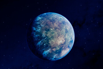 Canvas Print - an exoplanet similar to earth. elements of this image furnished by nasa