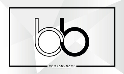 Wall Mural - Alphabet Letters BB or B Logo Monogram