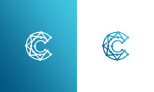 Initial C Technology Logo Design Vector Collection