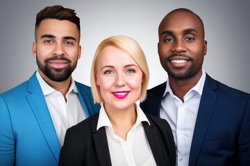 Step into the harmonious world of this multicultural business team, where unity, ambition, and inclusivity reign supreme. Their vibrant collaboration transcends boundaries, creating a workplace