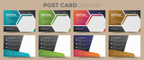 Fototapeta  - Modern postcard design, corporate postcard design template. amazing and stylish corporate postcard template design bundle