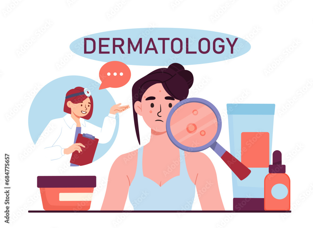 Dermatologist consultation concept. Face andd skin care. Medical ...