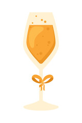 Poster - champagne glass illustration