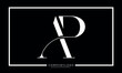 Alphabet letters icon logo AP or PA