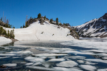 Wall Mural - Mountains lake