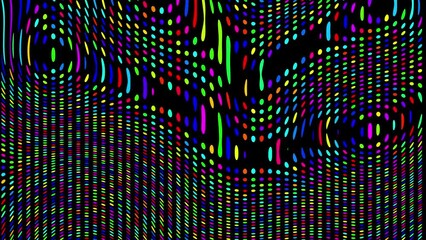 Leinwandbilder - Animated abstract technology dark background random dots and grid 4K