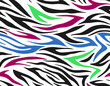 Full seamless tiger zebra stripes animal skin pattern. Texture for textile fabric print. Suitable for fashion use. Vector illustration.