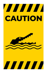 Wall Mural - Alligator Sign, Alligator Area Sign