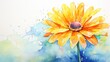 Bright Expressive Watercolor of a Cheerful Sunny Day AI Generated