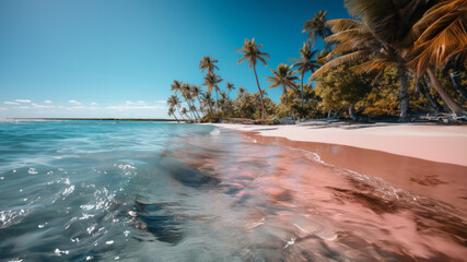 tropical island in the ocean