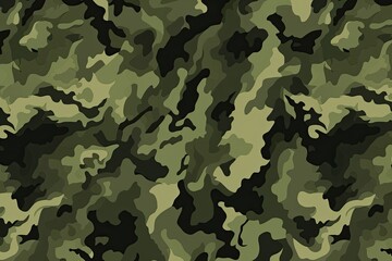 Abstract Military Camouflage Pattern in Olive Drab: A Unique Digital Image