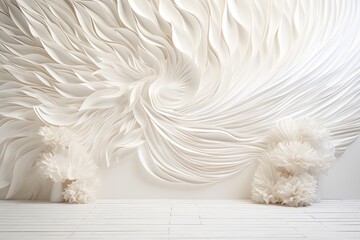 Wall Mural - White Goddess: A Stylish Colored Backdrop with an Elegant Touch