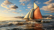 3d realistic sailboat