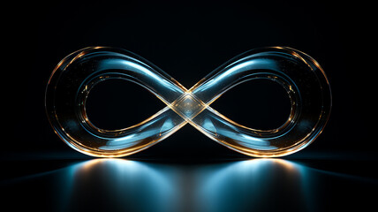 Wall Mural - glowing infinity symbol isolated sign on the background