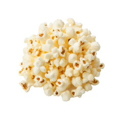 Wall Mural - Closeup of delicious popcorn on white transparent background