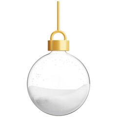 Wall Mural - 3d render of glass christmas ball for decoration.