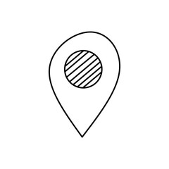 Canvas Print - Location Doodle Vector