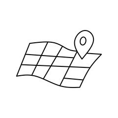 Canvas Print - Location Doodle Vector