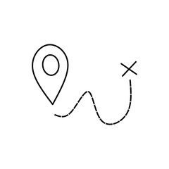 Canvas Print - Location Doodle Vector