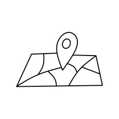 Canvas Print - Location Doodle Vector